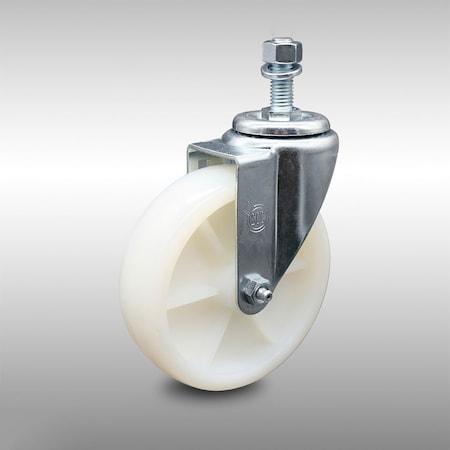 Service Caster 5 Inch SS Nylon Wheel Swivel 1/2 Inch Threaded Stem Caster Wheel SCC-SSTS20S514-NYS-121315